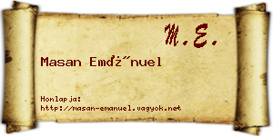 Masan Emánuel névjegykártya